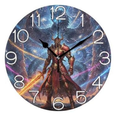 Imagem de GAIGEO Número do relógio branco com relógio de parede decorativo Kedu analógico quarto cozinha relógio divertido alimentado por bateria, arte de parede boho decoração de casa, 25 cm, ponteiros