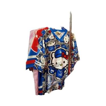 Imagem de Camiseta Hello Kitty Com Decote Em V Para Mulheres E Homens, Leve, Res