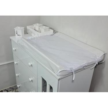 Imagem de Trocador De Cômoda Anatômico Americano Plastificado Branco - POLYBABY