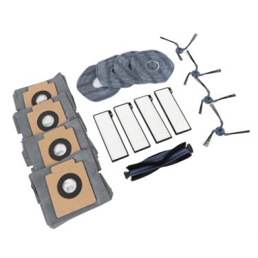 Imagem de Jiawu Kit de Escova de Rolo para Aspirador de pó Robótico Material ABS de Longa Duração para X10 Pro, Aplicação Versátil, Varrendo, Esfregando, Aspirando Acessórios para Robôs