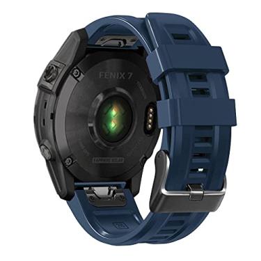 Imagem de IENYU 26 22 mm pulseira de relógio de liberação rápida de silicone para Garmin Fenix 7X 6X 5X 3HR Watch Easyfit pulseira para relógio Fenix 7 6 5 (Cor: N, Tamanho: 26mm Descent Mk2 MK1)