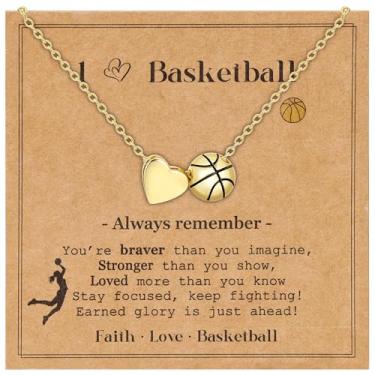 Imagem de AFSITNIG Colar de vôlei, futebol, softbol, basquete, futebol, tênis, pickleball, presentes para meninas, adolescentes, mulheres, acessórios esportivos, pingente, joias, Natal, aniversário, presentes