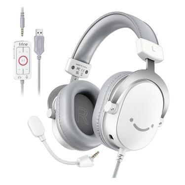 Imagem de Headset Gamer Fifine H9, Som Surround 7.1, USB, Console e PC, Branco - H9W-Unissex