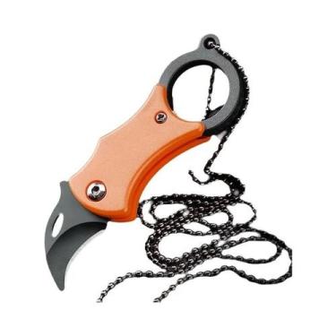 Imagem de Canivete Dobrável Mini Portátil De Aço Inoxidável EDC Com Chaveiro, Fe