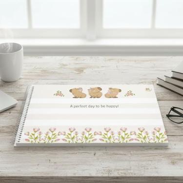 Imagem de Caderno de Cartografia e Desenho Capivarinhas Sortidos 60 Folhas – Caderno Escolar Espiral para Desenho, Artes, Mapas e Trabalhos Criativos