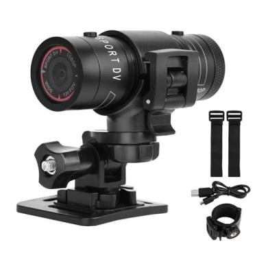 Imagem de Câmera de ação de bicicleta, câmera esportiva para ciclismo, câmera de painel, capacete, câmera de ação para bicicleta, capacete de bicicleta, câmera esportiva de ângulo amplo de 120°, câmera de ação