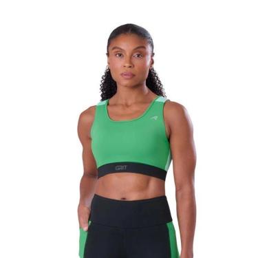 Imagem de Top Authen Grit Bossa Ajustavel 1 Bolso Reto Verde/Menta/Preto-Feminino