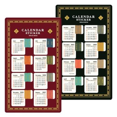 Imagem de Adesivos de agenda mensal | 2026 semanal diário, 2026 guias de adesivos de índice de calendário - para férias, escritório, sala de aula, dormitório, scrapbook, diário, mulheres, homens, estudante