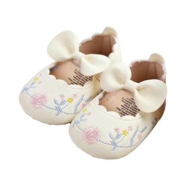 Imagem de Sapatos De Bebê Menina Antiderrapantes Mary Jane Com Sola Macia Em Cou