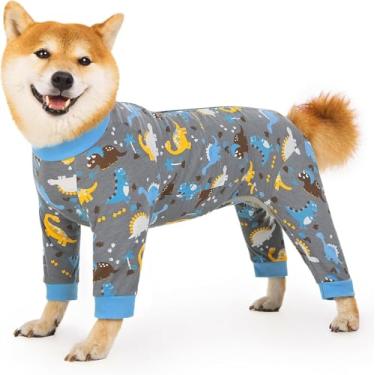 Imagem de Pupsooft Terno de recuperação para cães com zíper completo, macacão de quatro pernas, macacão de recuperação de cães após a cirurgia, body macio fofo cone alternativo macho fêmea para cães neutros