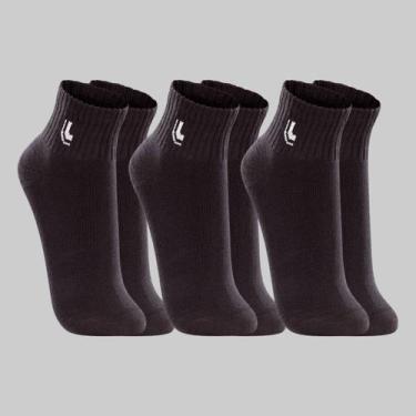 Imagem de Kit 3 Pares de Meias Lupo Cano Médio 03223-089, Preto, Preto, Preto, M