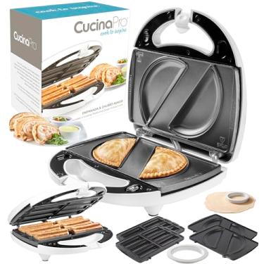 Imagem de Máquina para fazer empanada e churro - Panela elétrica com 4 pratos removíveis - Mais fácil do que uma prensa - Círculo de corte de massa para fácil medição, guloseima noturna para jantar, festa