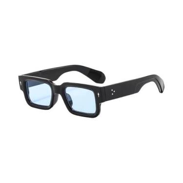 Imagem de Óculos De Sol Retrô Masculinos Com Rebites Quadrados, Estilo Punk Reta