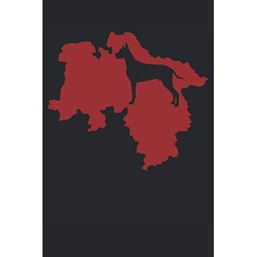 Imagem de Niedersachsen Dogge Hundeliebhaber Geschenk Notizbuch (Taschenbuch DIN A 5 Format Liniert): Hundefreunde Notizbuch, Notizheft, Schreibheft, Tagebuch mit Niedersachsen Karte und deutscher Dogge.