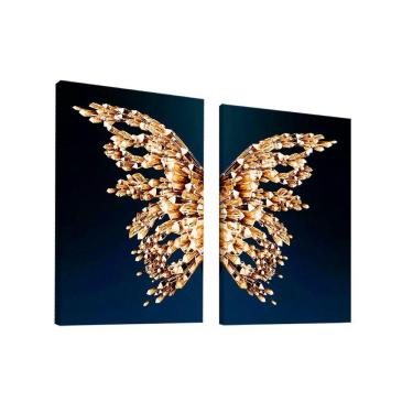 Imagem de Kit Quadros Dupla Asa De Borboleta