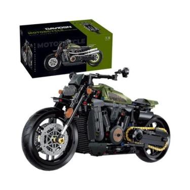 Imagem de Blocos De Montar MOC 1:8 Para Meninos Com Mais De 600 Peças, Motocicle