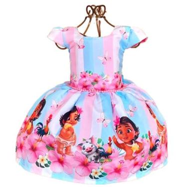 Imagem de Vestido Temático Infantil MoanaRosa Pérola Borboletas - NALU_KIDS, 4, 