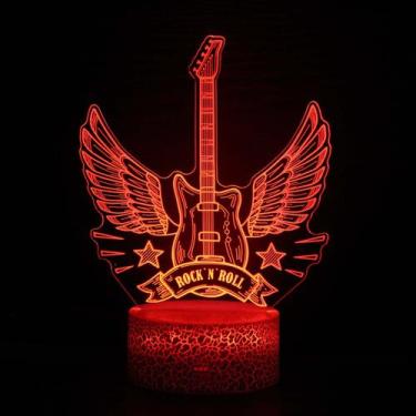 Imagem de Candeeiro de mesa LED para guitarra elétrica/violino 3D Night Light - 