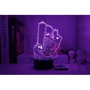 Imagem de Motosserra 3D Night Light Man Power Denji com controle remoto sensível