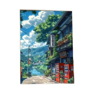 Imagem de Arte De Parede Em Tela Estilo Manga De Paisagens De Rua Japonesas Para