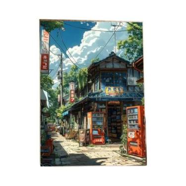 Imagem de Arte De Parede Em Tela Estilo Manga De Paisagens De Rua Japonesas Para