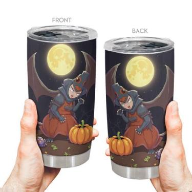 Imagem de Caneca de viagem Oasisdream Tumbler 600ml de aço inoxidável com tampa