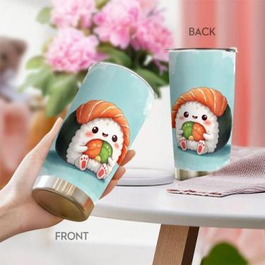 Imagem de Caneca de viagem Oasisdream Tumbler 600ml de aço inoxidável com tampa