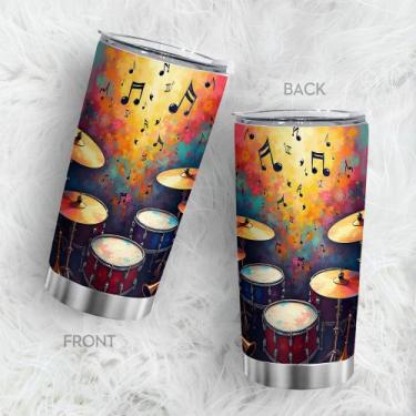 Imagem de Caneca de viagem Oasisdream Tumbler de aço inoxidável 600mL com tampa