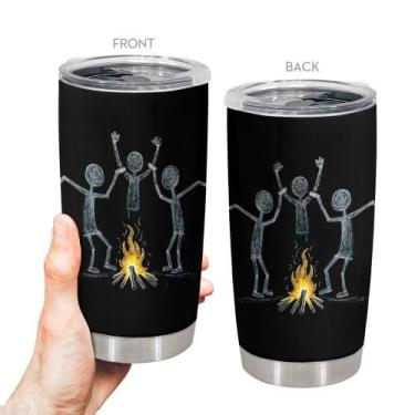 Imagem de Caneca de viagem Oasisdream Tumbler 600ml de aço inoxidável com tampa