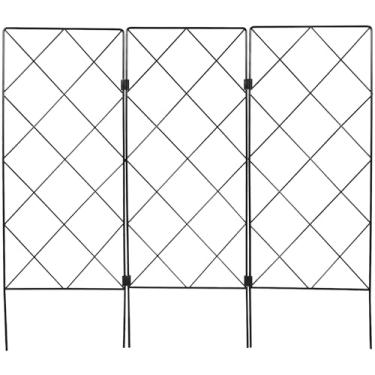 Imagem de Suporte De Trepadeira Painéis De Cerca De Jardim Suporte Para Plantas Trepadeiras Treliça Ao Ar Livre Estaca De Planta Trepadeira Painéis De Treliça Bebê Ervilha Ferro Videira