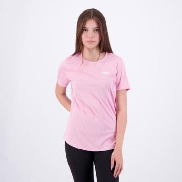 Imagem de Camiseta Fila Basic Sports III Feminina Rosa, EG