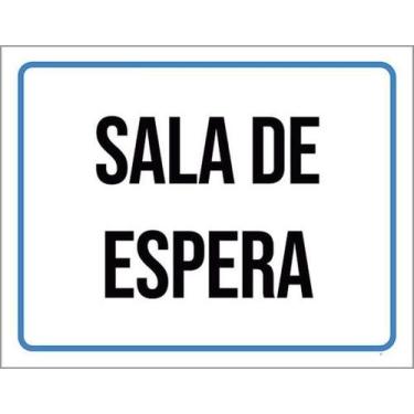 Imagem de Kit 5 Placas Sinalização - Sala De Espera Borda ul - Sinalizo