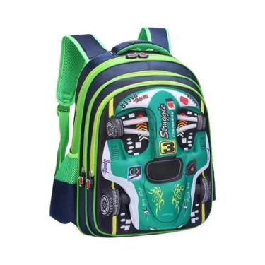 Imagem de Mochila 3D À Prova D'Água Leve Em Vermelho E Azul Para Meninos E Menin