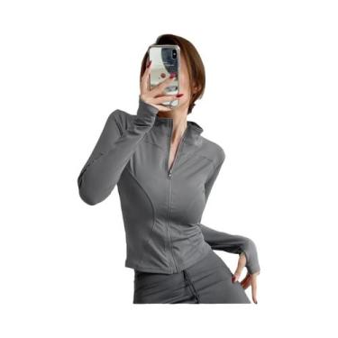 Imagem de Jaqueta Esportiva Feminina De Manga Longa Com Zíper, Secagem Rápida, P