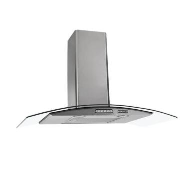 Imagem de Coifa E Depurador Parede Em Inox E Vidro Curvo 90cm Duto Slim Cvc90 Slim Nardelli 220V