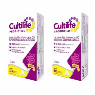 Imagem de Cultilife Probiótico Lactobacillus Airela 10 Cápsulas - Kit 2 Un