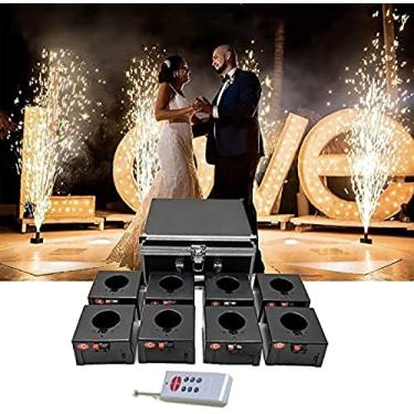 Imagem de Máquina De Ignição De Fogos De Artifício A Frio, Máquina De Fogos De Artifício A Frio De Mini Fonte, Pirotecnia Remota Sem Fio 8/12 Receptores Equipamento De Palco Sistema De Fonte Para Casamento,