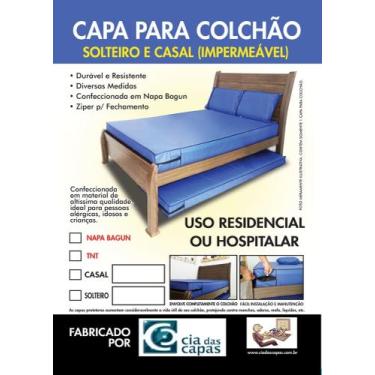 Imagem de Protetor Impermeável Para Colchão De Casal 1.88 X 1.38 X 0.20 - Cia da