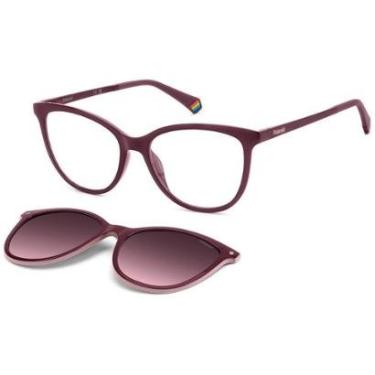 Imagem de Armação de Óculos Clip On Polaroid Pld 6138/Cs 0T7 - Vermelho 53-Feminino