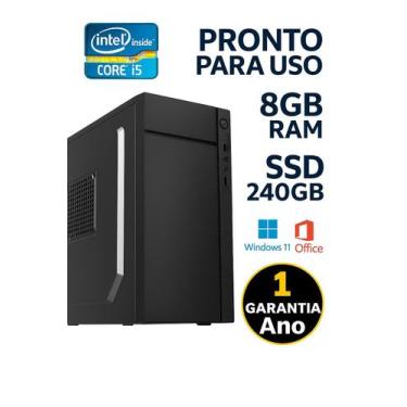 Imagem de Computador PC Intel i5 8GB SSD 240GB Windows 11 Office Pacote Pronto p