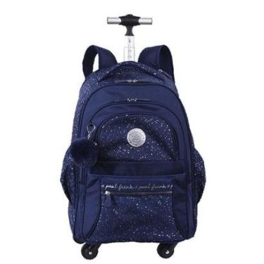 Imagem de Mochila com Carrinho Sestini Paul Frank Styles Prata e Azul-Unissex