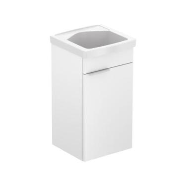Imagem de Tanque com Gabinete para Lavanderia com Pia 7L 38x39cm  Branco Celite