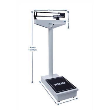 Imagem de Balança Hospitalar Antropométrica Mecânica 300kg 104a Welmy
