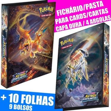 Imagem de Pasta Fichário Capa Dura 4 argolas Pokémon Astros Cintilantes Charizar