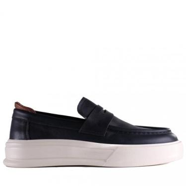 Imagem de Sapato Masculino Zariff Casual em Couro Bea006, Preto, 42