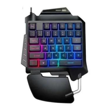 Imagem de Teclado Gamer Iluminado Rgb Jogos Fps Semi Mecanico - KNUP