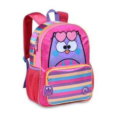 Imagem de Mochila Juvenil Meninas Escolar Sem Rodinhas Oficial Bubu e as Corujin