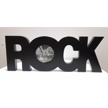 Imagem de Porta retrato palavra rock - preto 13 x 33 cm - Ludi