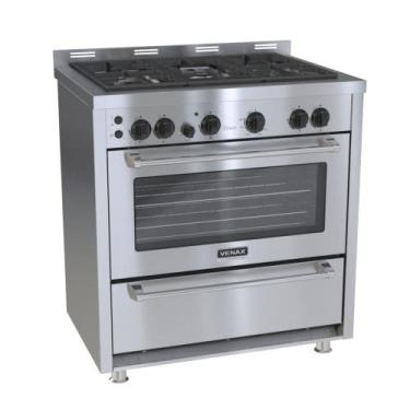 Imagem de Fogão 5 Bocas Temis Inox Gás GLP 127 V Venax, Inox, 110V