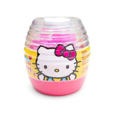 Imagem de Massinha de modelar Boneca Surpresa Hello Kitty Pote com 20 cores 300g
